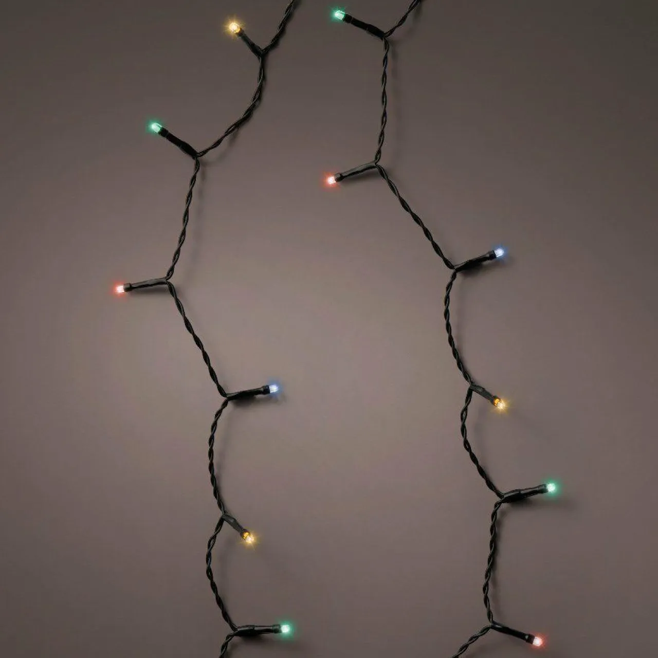 KAEMINGK Guirlande lumineuse à piles 3,50 m 48 LED câble noir Durawise Multicolore Multicolore - câble noir New