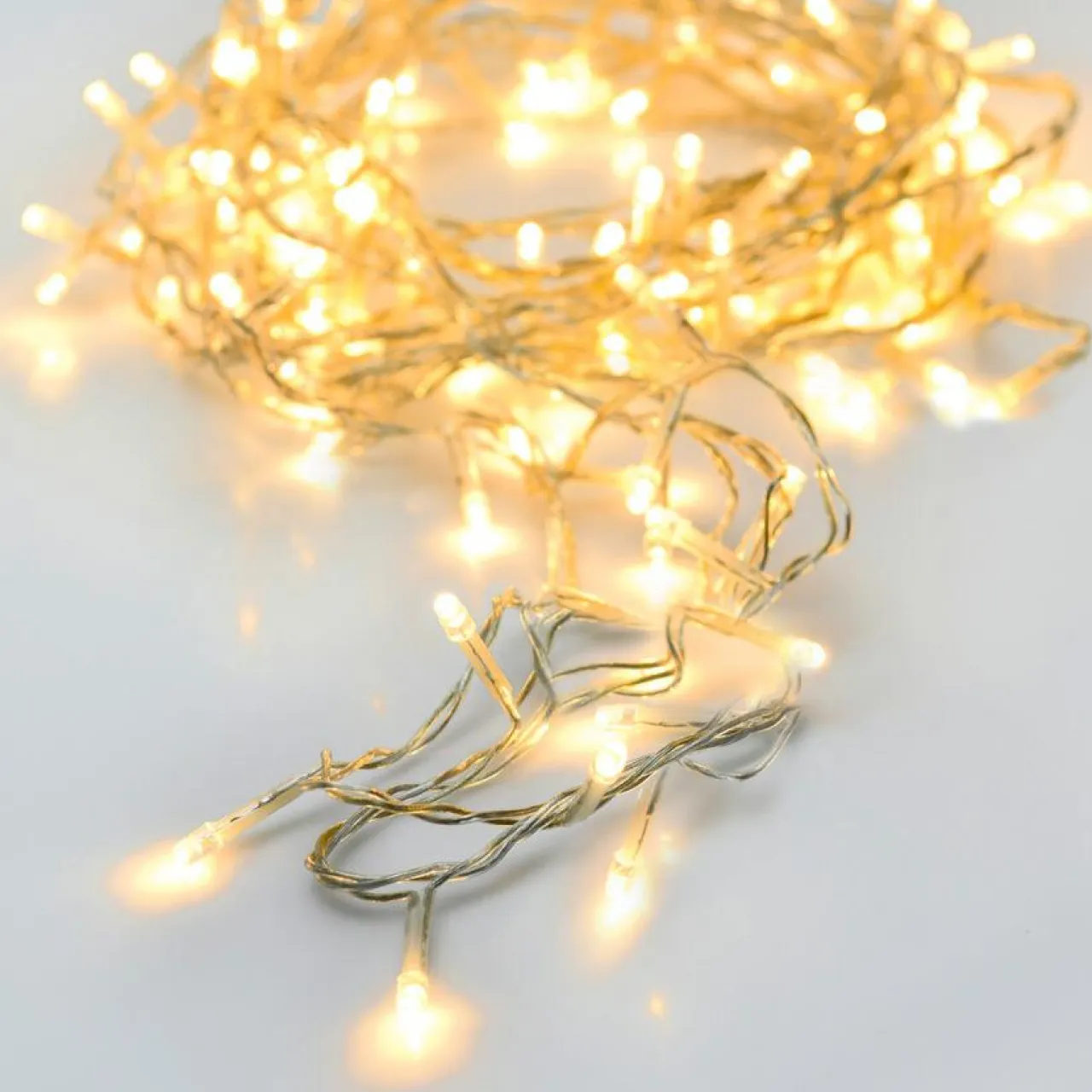 KOOPMAN Guirlande lumineuse à piles 14.50 m 192 LED câble transparent Luxe Blanc chaud Blanc Chaud - câble transparent Best