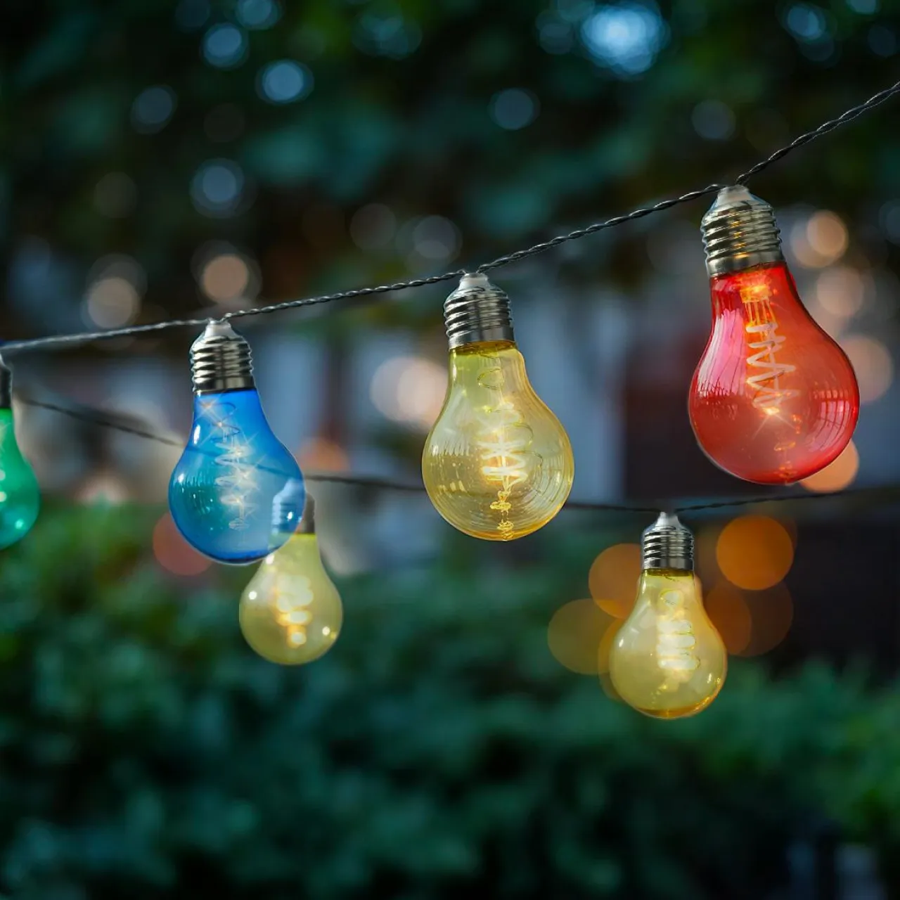 #N/A Guirlande lumineuse solaire 50 LED (4,5 m) Guinguette clignotante Multicolore Best