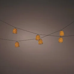 KAEMINGK Guirlande lumineuse solaire résine tressée 8 LED (2,10 m) Campagne Naturel Sale