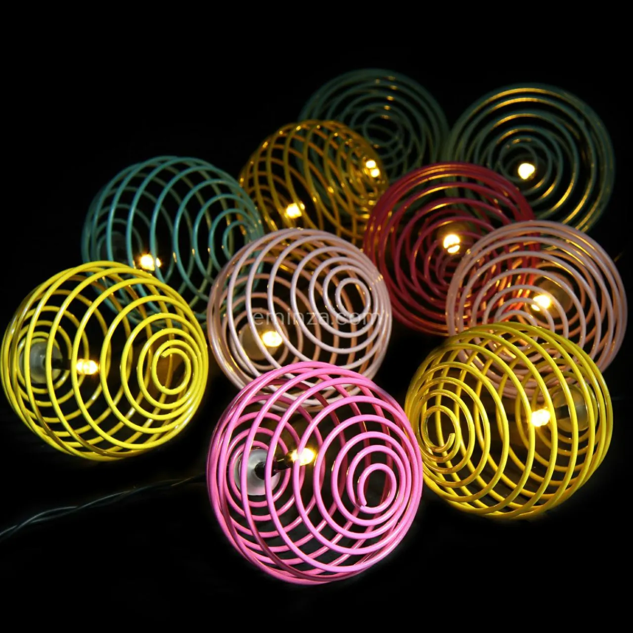 #N/A Guirlande lumineuse solaire 2,7 m 10 LED Rainbow Multicolore Discount