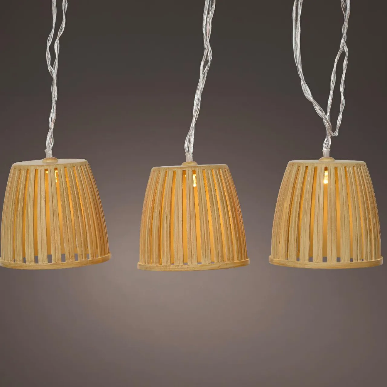 #N/A Guirlande lumineuse solaire 4,5 m 10 LED (H28 cm) Celesta Naturel Beige New