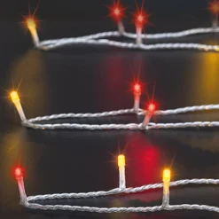FEERIC LIGHTS Guirlande lumineuse Timer 50 m 500 LED câble transparent Bicolore Blanc chaud et rouge Bicolore Rouge / Blanc chaud - câble transparent Hot