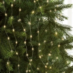 KAEMINGK Guirlande rideau pour sapin H1,80 m 408 Micro LED câble argent Blanc chaud Blanc Chaud - câble argent Online
