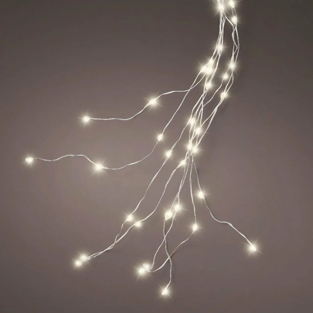 KAEMINGK Guirlande rideau pour sapin H2,40 m 832 Micro LED câble argent Blanc chaud Blanc Chaud - câble argent Online