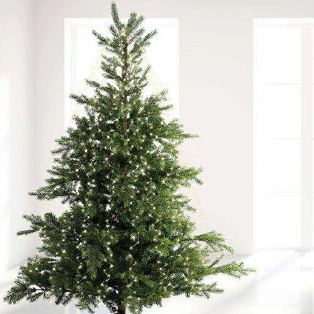 KAEMINGK Guirlande rideau pour sapin H2,40 m 832 Micro LED câble argent Blanc froid Blanc Froid - câble argent Best