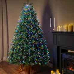 KAEMINGK Guirlande rideau pour sapin H2,40m 832 Micro LED câble vert Multicolore pastel Multicolore Pastel Câble Vert Online