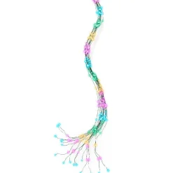 KAEMINGK Guirlande rideau pour sapin H2,10m 672 Micro LED câble vert Multicolore pastel Multicolore Pastel Câble Vert New