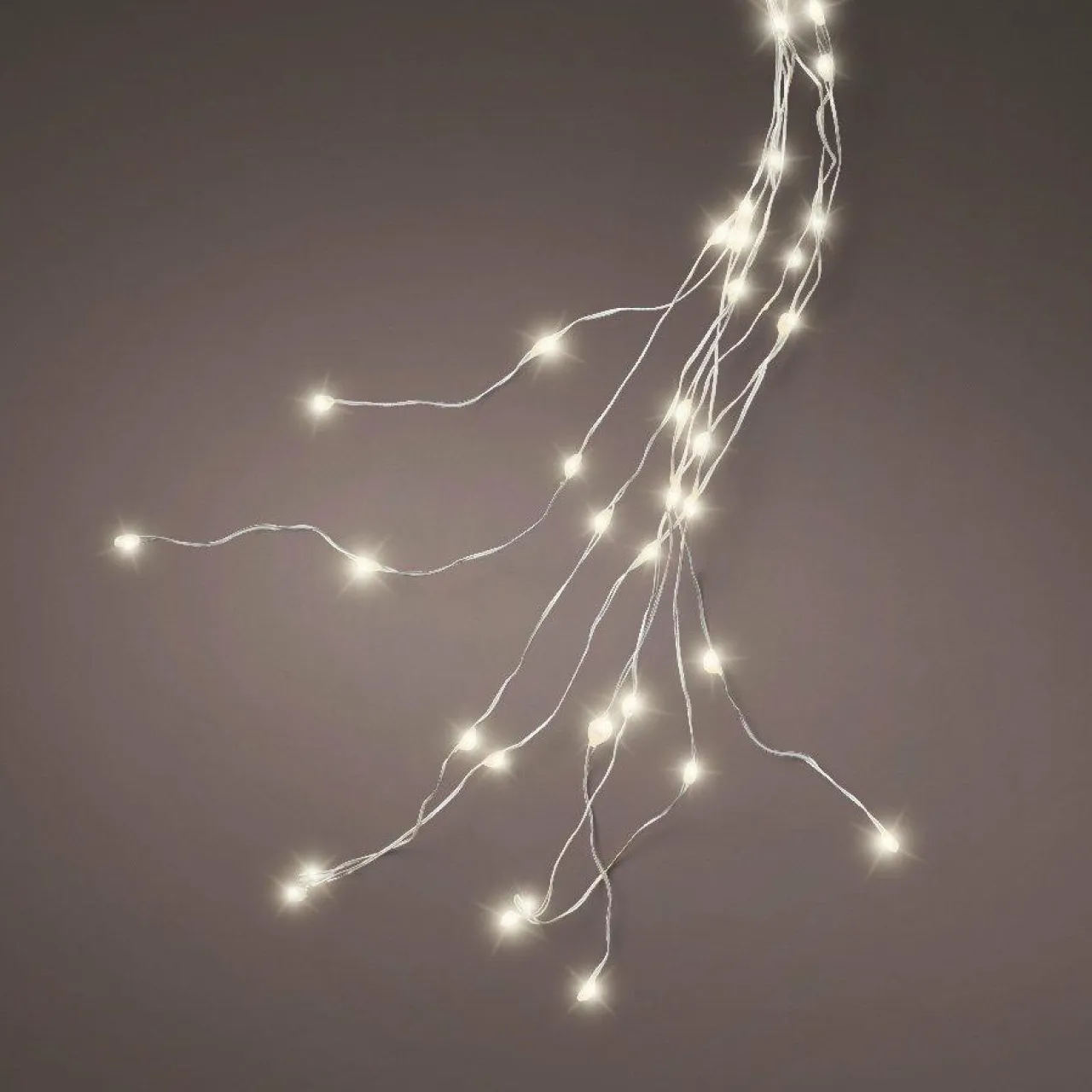 KAEMINGK Guirlande rideau pour sapin H2,10 m 672 Micro LED câble argent Blanc chaud Blanc Chaud - câble argent Online