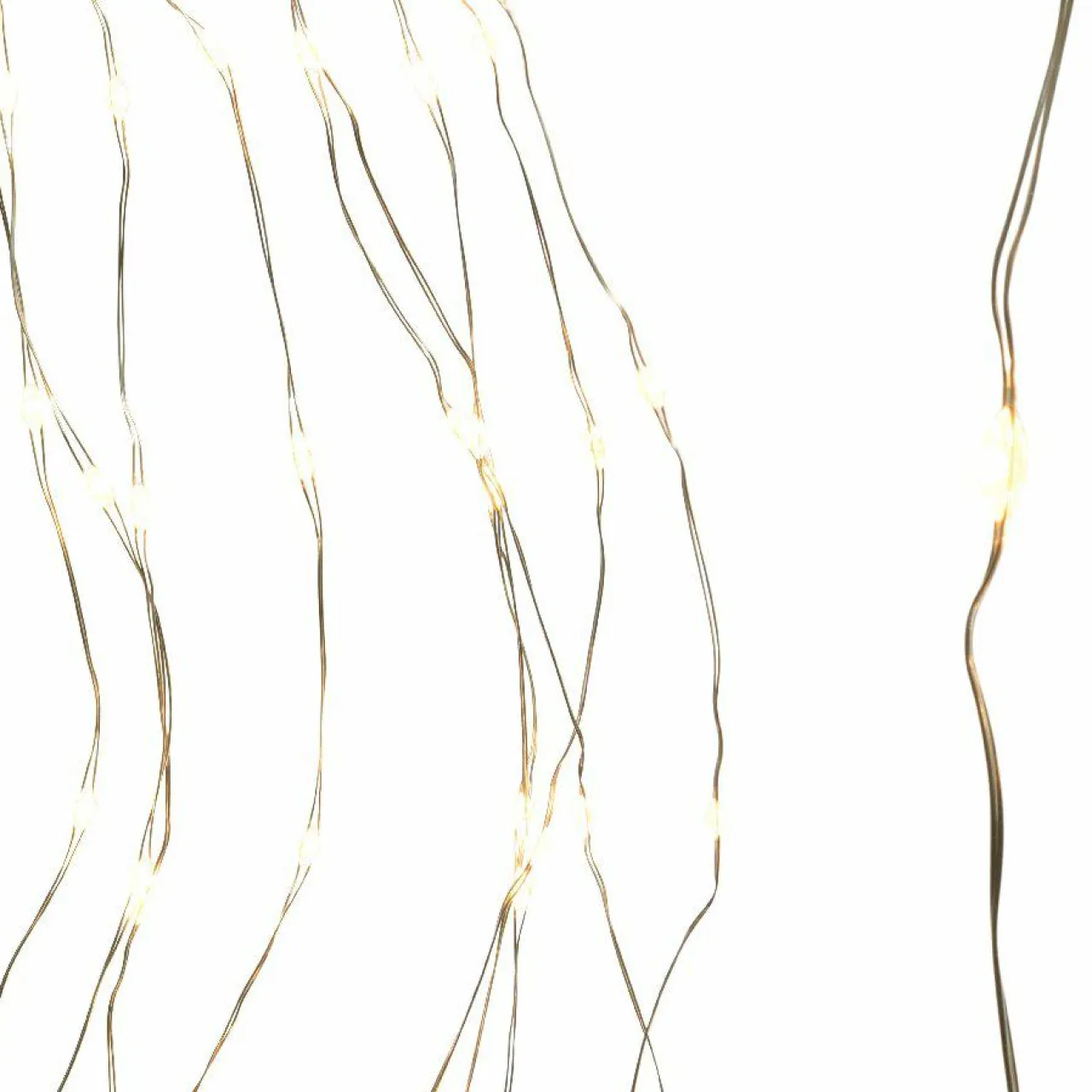 KAEMINGK Guirlande rideau pour sapin H2,10 m 672 Micro LED câble argent Blanc chaud Blanc Chaud - câble argent Online