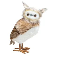 KOOPMAN Hibou de Noël à poser (H49 cm) Pepino plumage Beige Discount