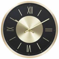 ATMOSPHERA Hloge murale aluminium (D30 cm) Ariana Or Clearance