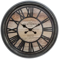 ATMOSPHERA Horloge murale (D50 cm) Old Town patiné Marron Sale