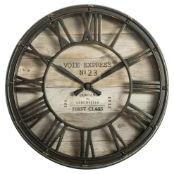 ATMOSPHERA Horloge murale (D21 cm) Vintage patiné Marron Clearance