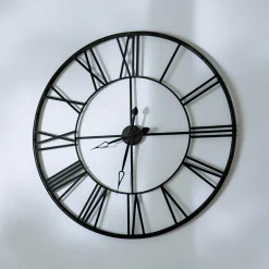 ATMOSPHERA Horloge murale en métal (D36,5 cm) Dali Noir New