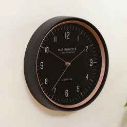ATMOSPHERA Horloge murale en métal (D29 cm) Sven Noir Discount