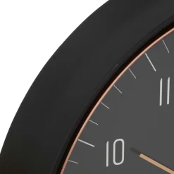 ATMOSPHERA Horloge murale en métal (D29 cm) Sven Noir Discount