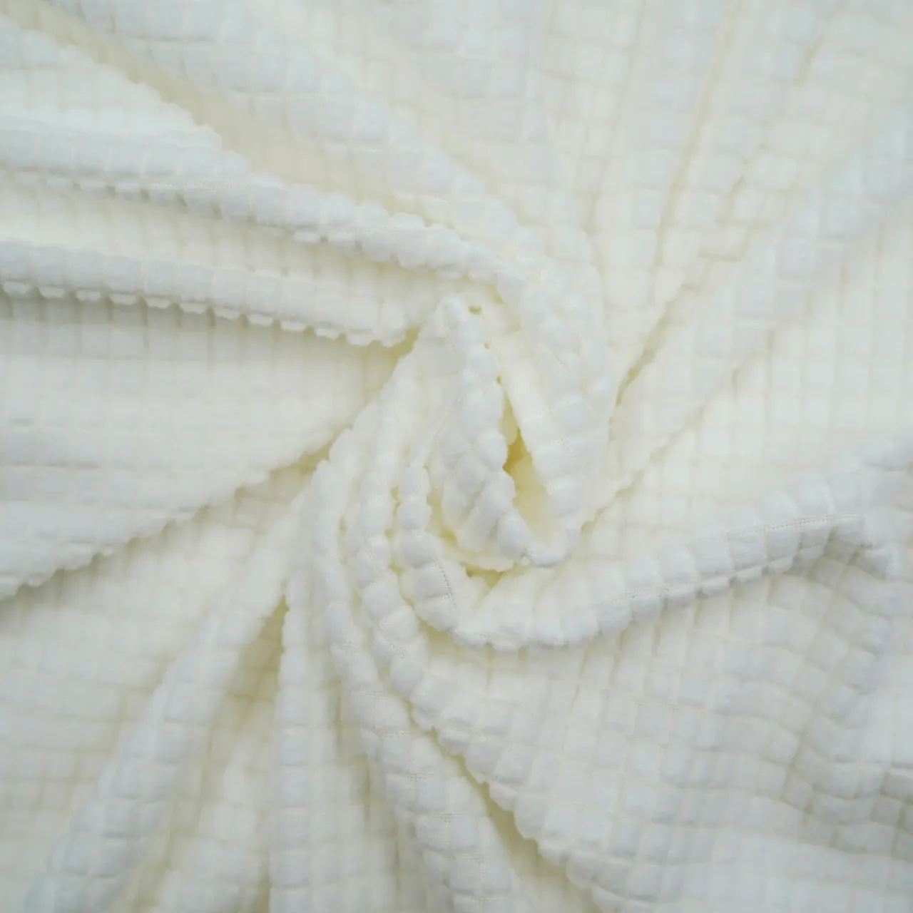 douceur d'intu017drieur Housse de canapé extensible effet gaufré (225 x 245 cm) Sacha Blanc Best