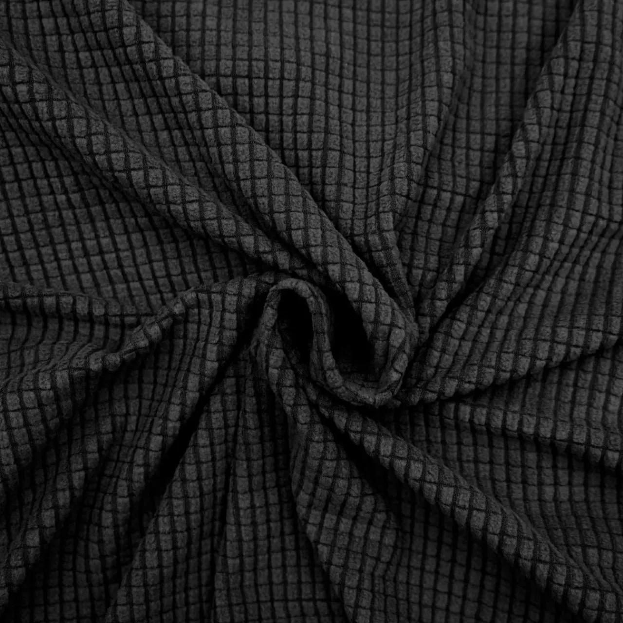 douceur d'intu017drieur Housse de canapé extensible effet gaufré (225 x 245 cm) Sacha Noir Sale