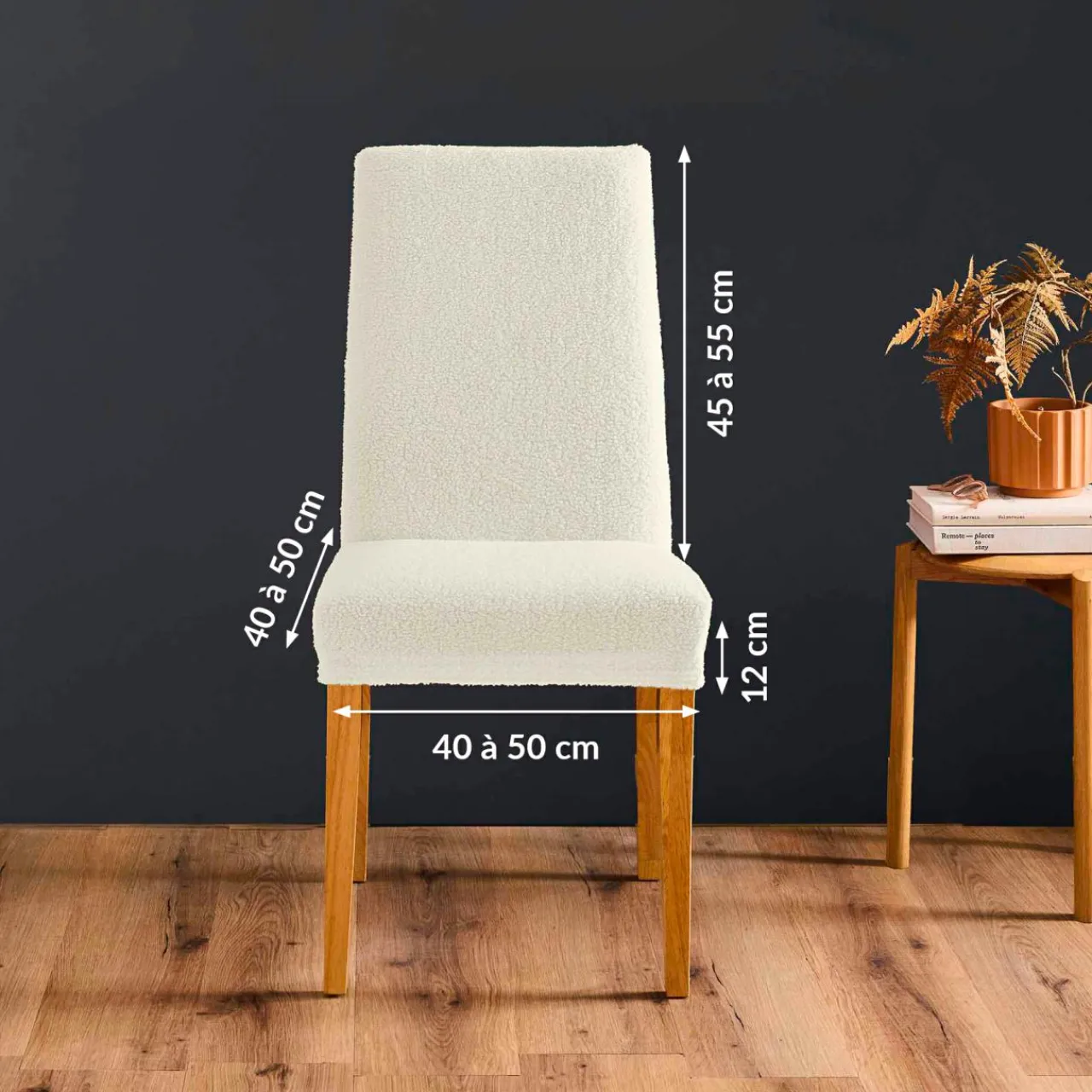 douceur d'intu017drieur Housse de chaise bouclette (40 x 40 cm) Laina Ecru Discount