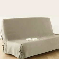ATMOSPHERA Housse de clic-clac coton (110 x 200 cm) Carmina Beige Lin Outlet