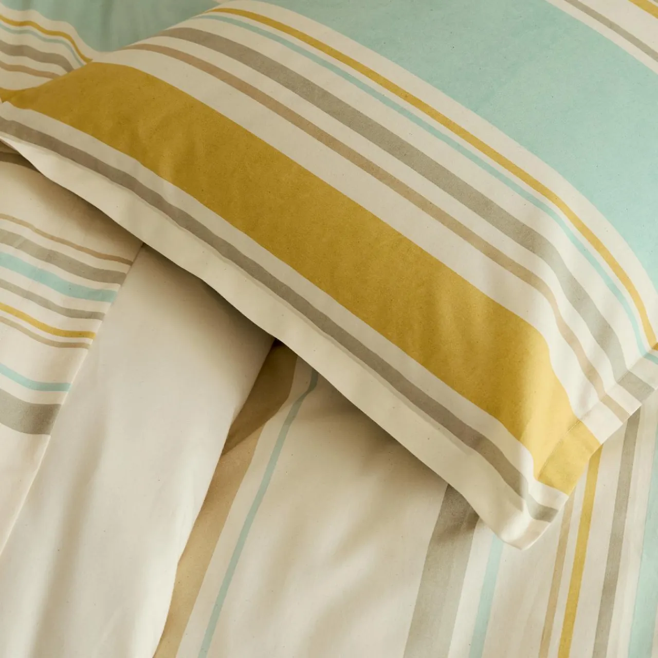 TRADI LINGE Housse de couette coton lavé (200 x 200 cm) Hugo Jaune moutarde Best