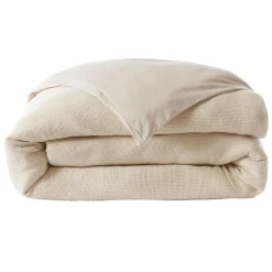 EMINZA Housse de couette coton nid d'abeille (140 x 200 cm) Eva Beige Discount