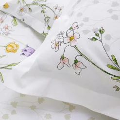 TRADILINGE Housse de couette coton (300 x 240 cm) Foliflora he Blanc Clearance