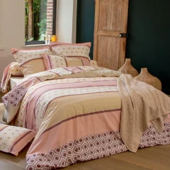 TRADI LINGE Housse de couette coton (260 x 240 cm) Inouk Rose Sale