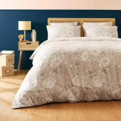 EMINZA Housse de couette coton (200 x 200 cm) Lara Beige Online