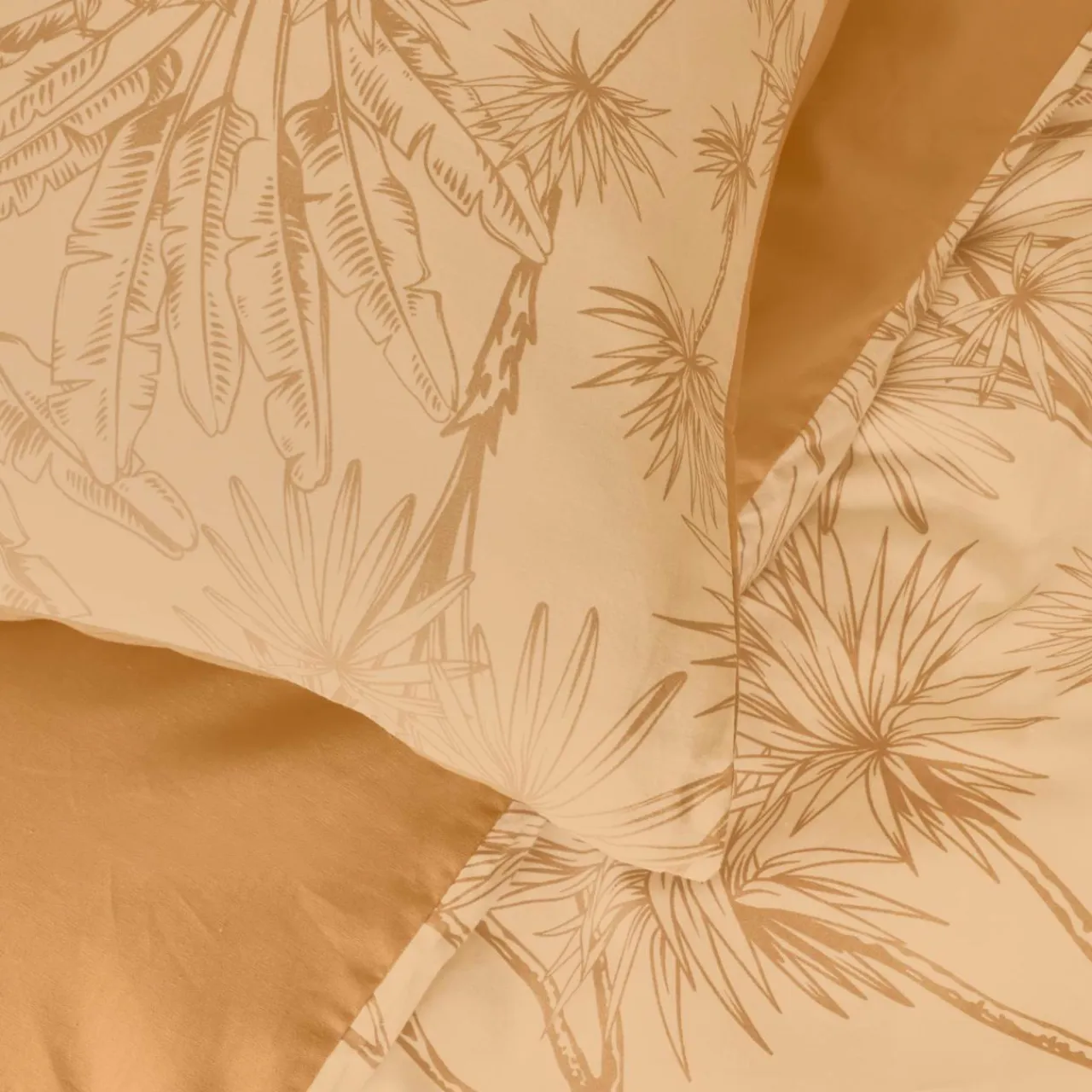 EMINZA Housse de couette coton (140 x 200 cm) Lara Marron Outlet