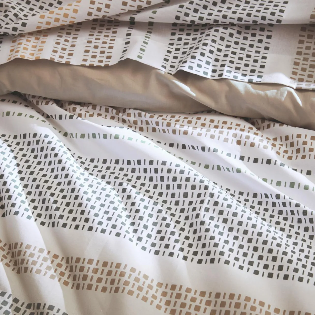 TRADILINGE Housse de couette coton (280 x 240 cm) Niagara Vert kaki Discount