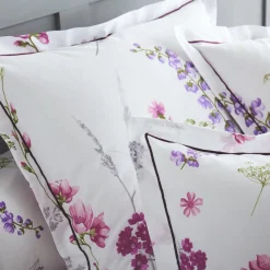 TRADI LINGE Housse de couette coton (240 x 220 cm) Pretty he Blanc Discount