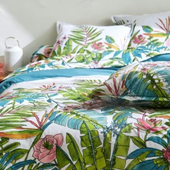 TRADILINGE Housse de couette coton (240 x 220 cm) Sumatra Paon Multicolore New