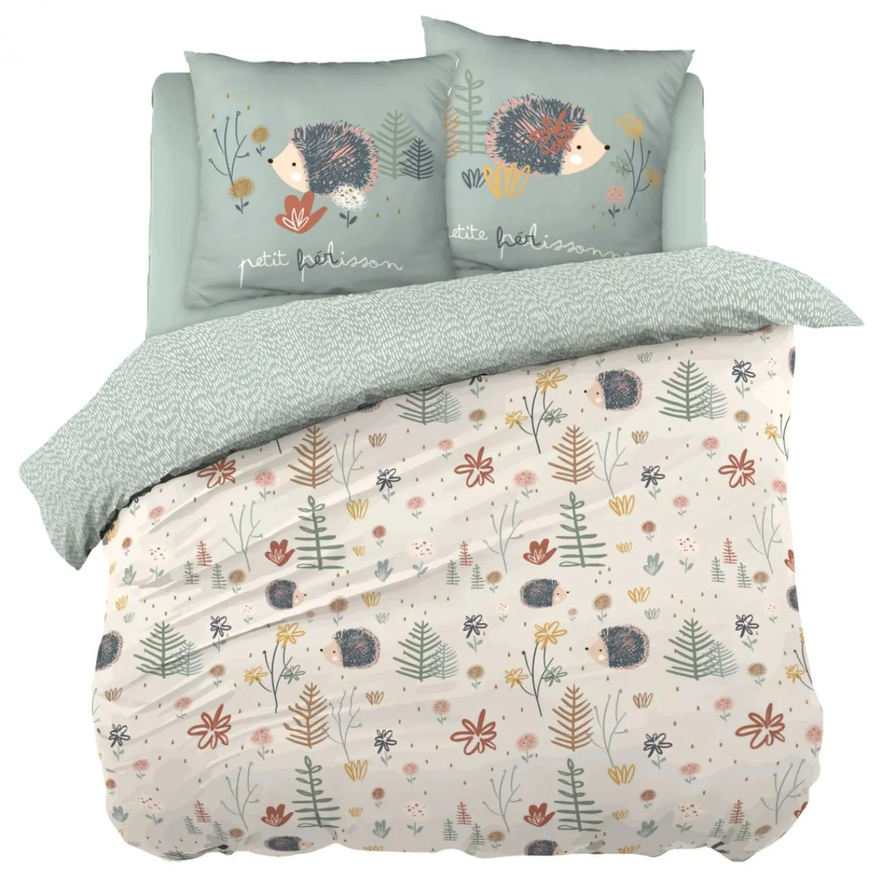 L'EFFET PAPILLON Housse de couette et deux taies enfant coton (240 x 220 cm) Polisson Multicolore Hot
