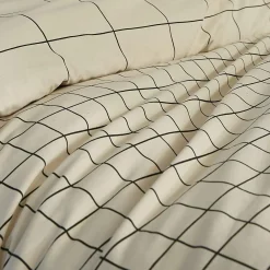 L'EFFET PAPILLON Housse de couette et deux taies coton (260 x 240 cm) Carrie Beige Discount
