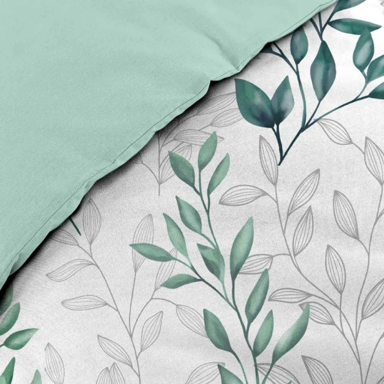 douceur d'intu017drieur Housse de couette et deux taies d'oreiller percale de coton (240 x 220 cm) Wendy e Vert Clearance
