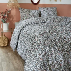 L'EFFET PAPILLON Housse de couette et deux taies coton (260 x 240 cm) Malia Multicolore Clearance