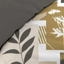 douceur d'intu017drieur Housse de couette et deux taies d'oreiller en coton (240 x 220 cm) Utopia Beige Outlet