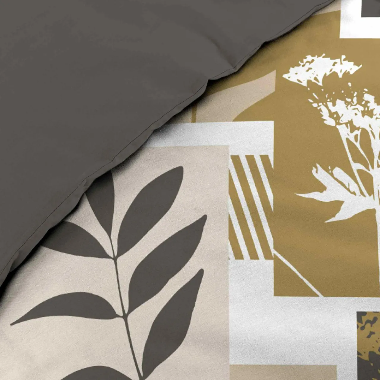 douceur d'intu017drieur Housse de couette et deux taies d'oreiller en coton (240 x 220 cm) Utopia Beige Outlet