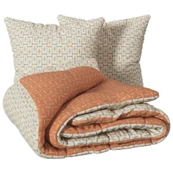 Atmosphera, cru017dateur d'intu017drieur Housse de couette et deux taies coton (240 x 220 cm) Posei Multicolore Online