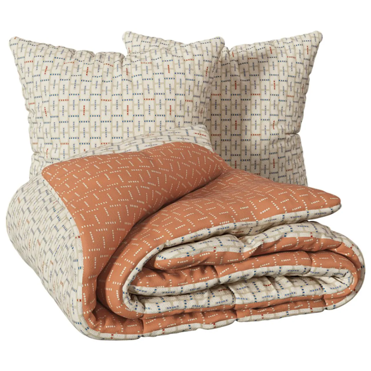 Atmosphera, cru017dateur d'intu017drieur Housse de couette et deux taies coton (240 x 220 cm) Posei Multicolore Online