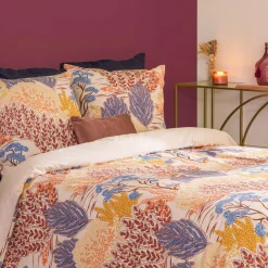 Atmosphera, cru017dateur d'intu017drieur Housse de couette et deux taies coton (240 x 220 cm) Walaa Multicolore Outlet