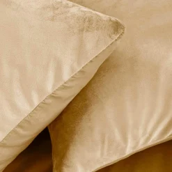 douceur d'intu017drieur Housse de couette et deux taies d'oreiller velours (240 x 220 cm) Velina sable Beige Online