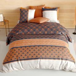 ATELIER DU COTON Housse de couette et deux taies coton (260 x 240 cm) Toffee Beige Sale