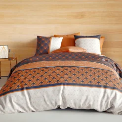 ATELIER DU COTON Housse de couette et deux taies coton (260 x 240 cm) Toffee Beige Sale