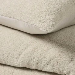 douceur d'intu017drieur Housse de couette et deux taies d'oreiller bouclette (240 x 220 cm) Helena Ecru Discount