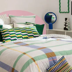 Atmosphera, cru017dateur d'intu017drieur Housse de couette et deux taies coton (240 x 220 cm) Ritchi Multicolore Hot