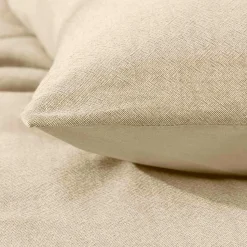 douceur d'intu017drieur Housse de couette et deux taies d'oreiller coton (240 x 220 cm) Meline sable Beige Hot