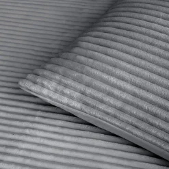 douceur d'intu017drieur Housse de couette et deux taies d'oreiller flanelle (240 x 220 cm) Veloutea Gris Anthracite Best